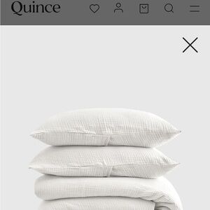 Quince Soft White Duvet Cover (insert not included)